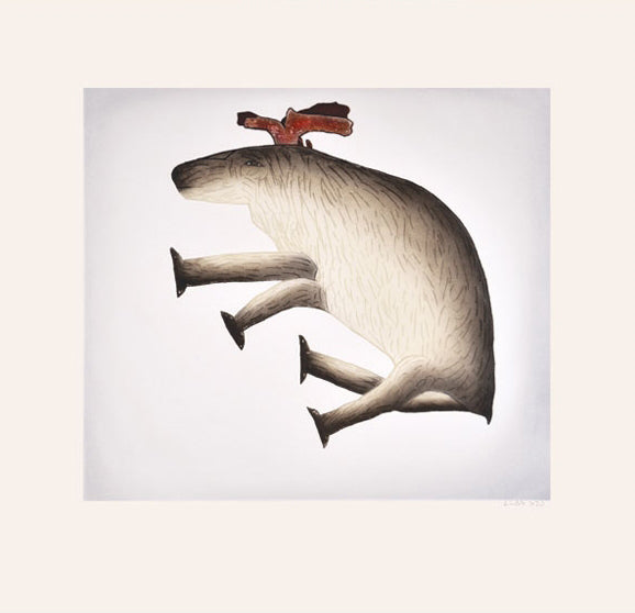 Reclining Caribou by Mailaija Pootoogook, Cape Dorset