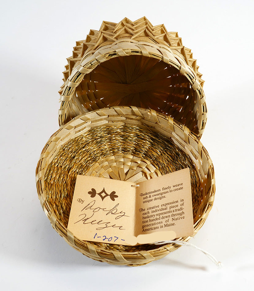 Rocky Keezer Passamaquoddy Point Basket Wabanaki