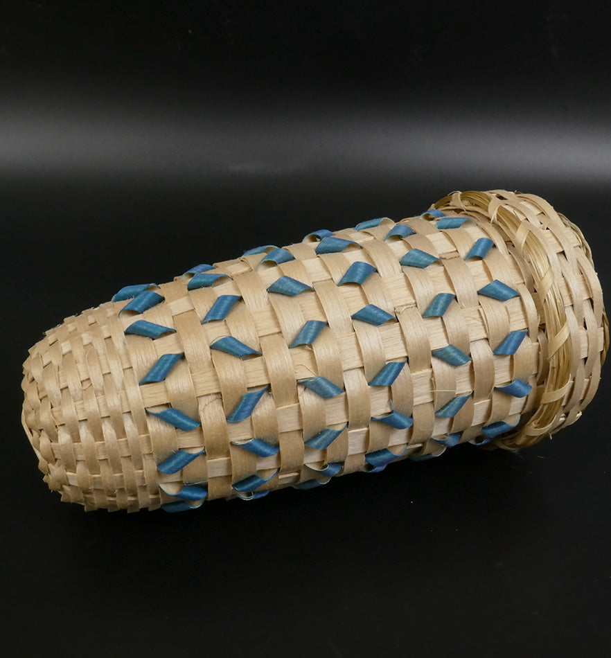 Passamaquoddy Rocky Keezer Covered Corn Basket Wabanaki Baskets