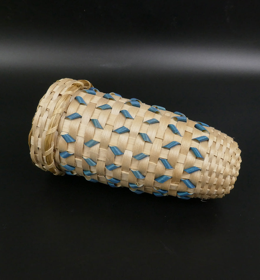 Passamaquoddy Rocky Keezer Covered Corn Basket Wabanaki Baskets