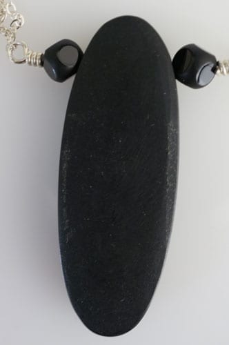 Coren Conti Arizona Black Jade Necklace Pebbled Front