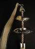 Silver Rattle with antler, horse hair, and citrine