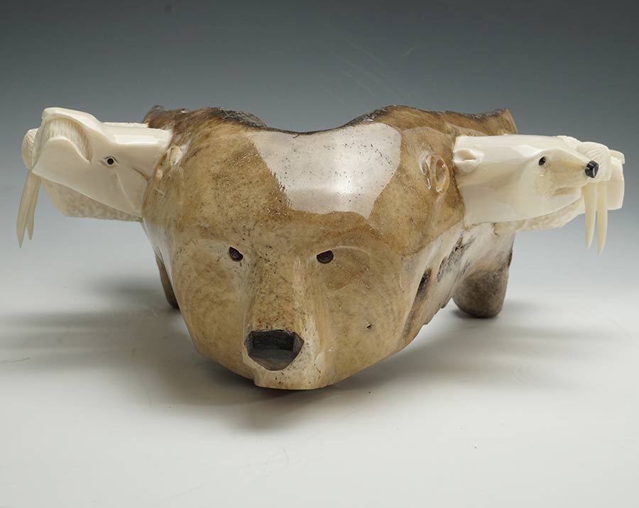 Sam Dimmick Bone Bear with Walrus Tusk Companions