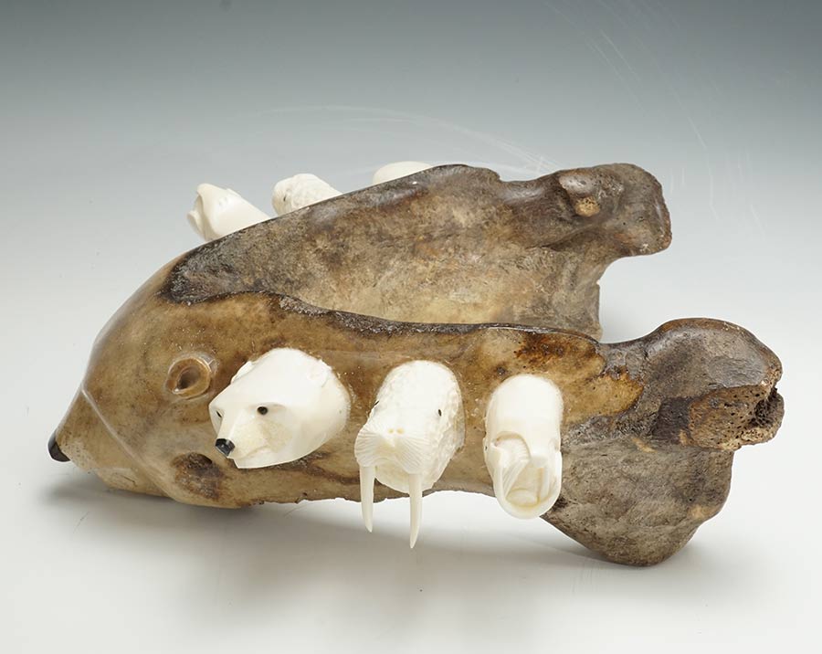 Sam Dimmick Bone Bear with Walrus Tusk Companions