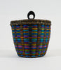 Colorful Fine Weave Wabanaki Basket Sarah Sockbeson Penobscot # 2