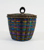 Colorful Fine Weave Wabanaki Basket Sarah Sockbeson Penobscot # 2