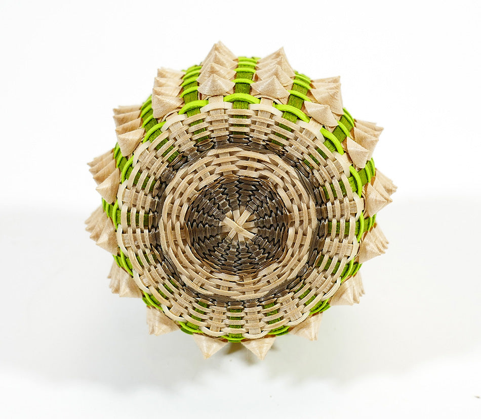 Sarah Sockbeson Penobscot Wabanaki Mini Urchin Basket with Points