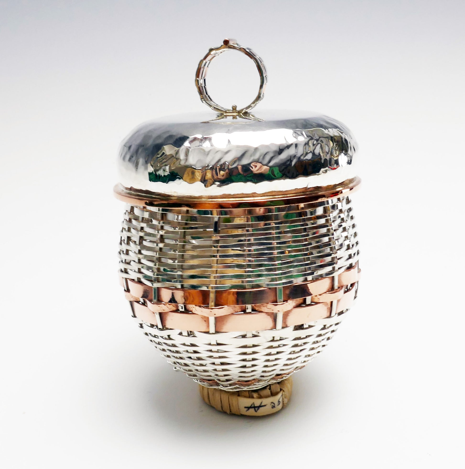 Shane Perley-Dutcher Maliseet Silver Acorn Basket Wabanaki