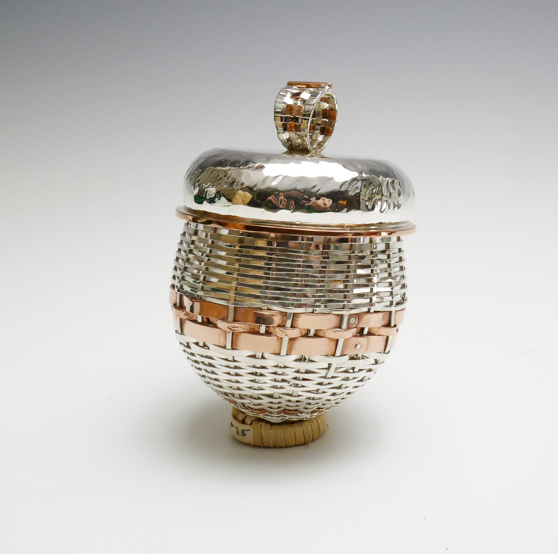 Shane Perley-Dutcher Maliseet Silver Acorn Basket Wabanaki