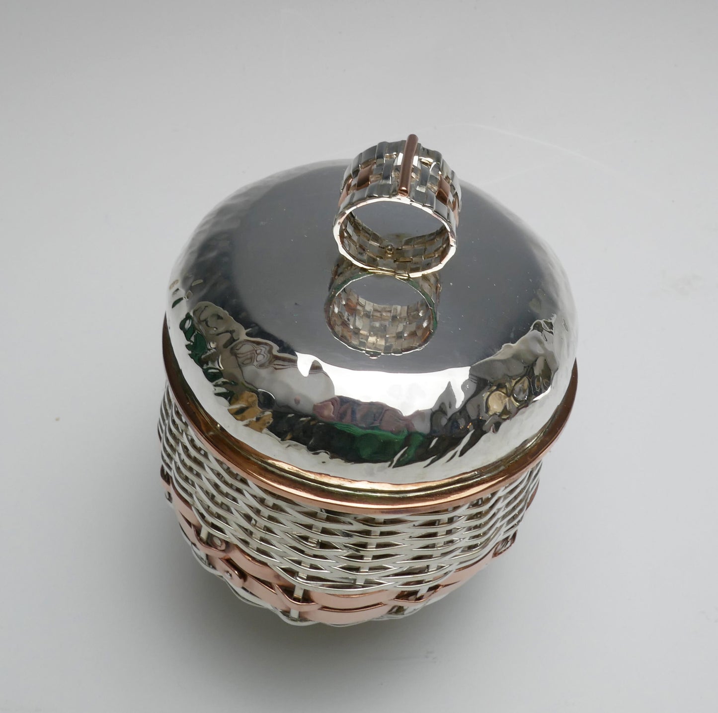 Shane Perley-Dutcher Maliseet Silver Acorn Basket Wabanaki