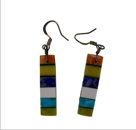 Mary Tafoya Kewa Santo Domingo Stacked Earrings