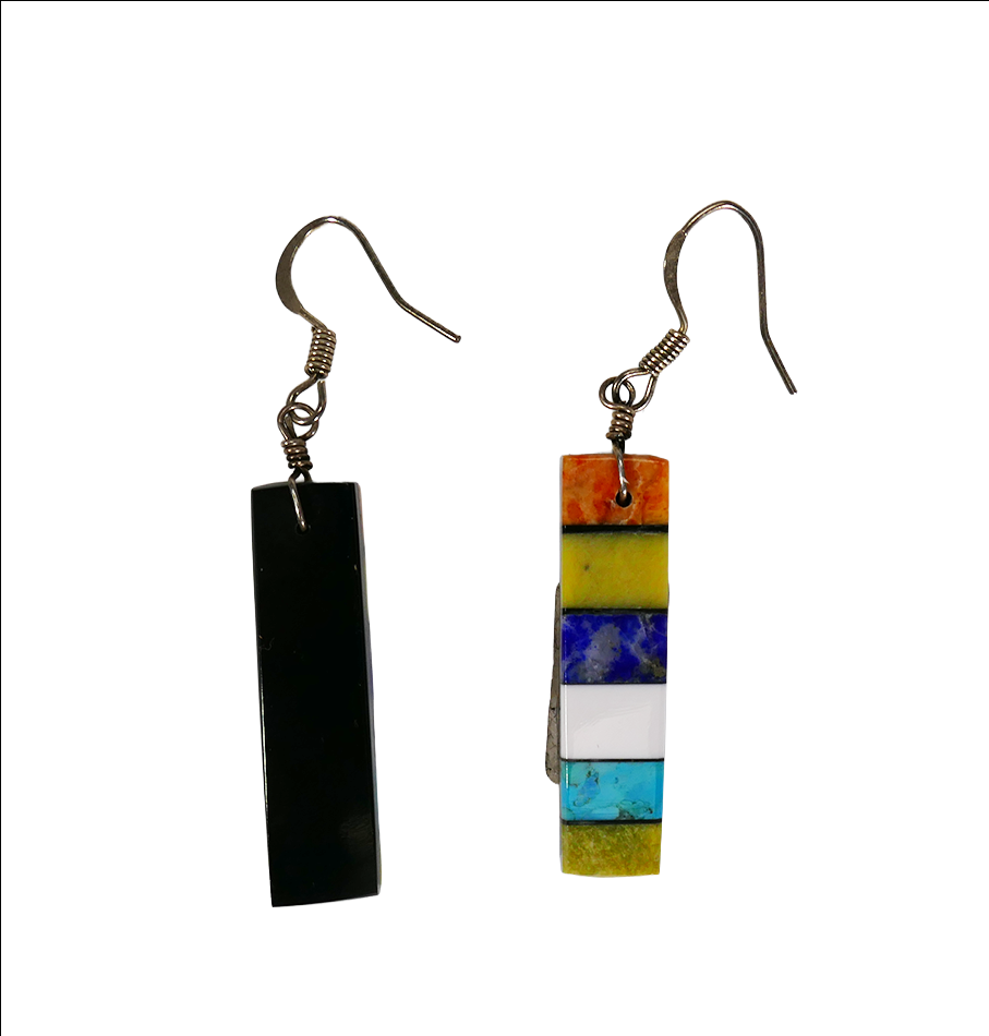 Mary Tafoya Kewa Santo Domingo Stacked Earrings