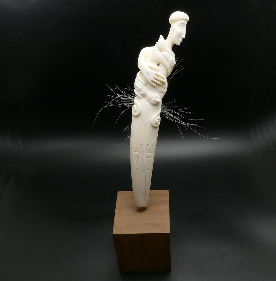 Susie Silook Yup'ik Inupiaq Eskimo Sculpture Whale Maker