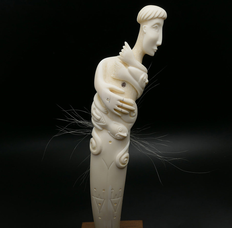 Susie Silook Yup'ik Inupiaq Eskimo Sculpture Whale Maker