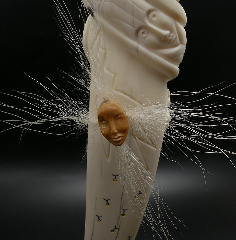 Susie Silook Yup'ik Inupiaq Eskimo Sculpture Whale Maker