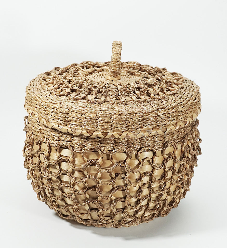 Passamaquoddy Master Basket Maker Sylvia Gabriel Loop Basket Wabanaki
