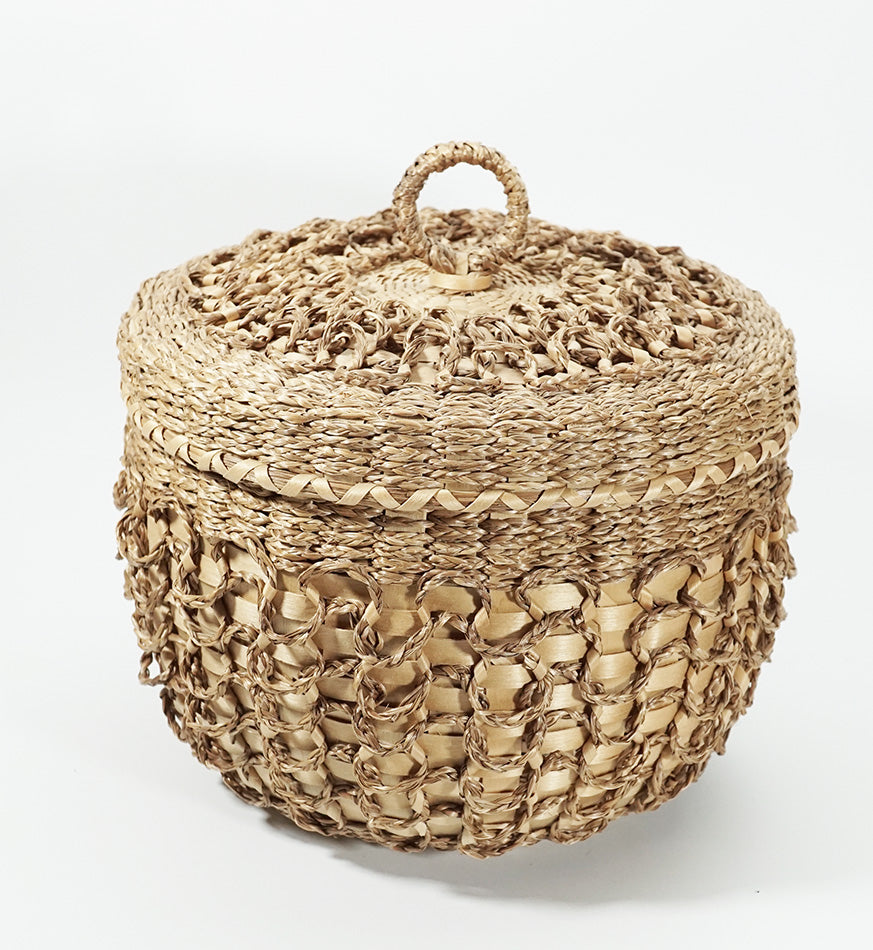 Passamaquoddy Master Basket Maker Sylvia Gabriel Loop Basket Wabanaki