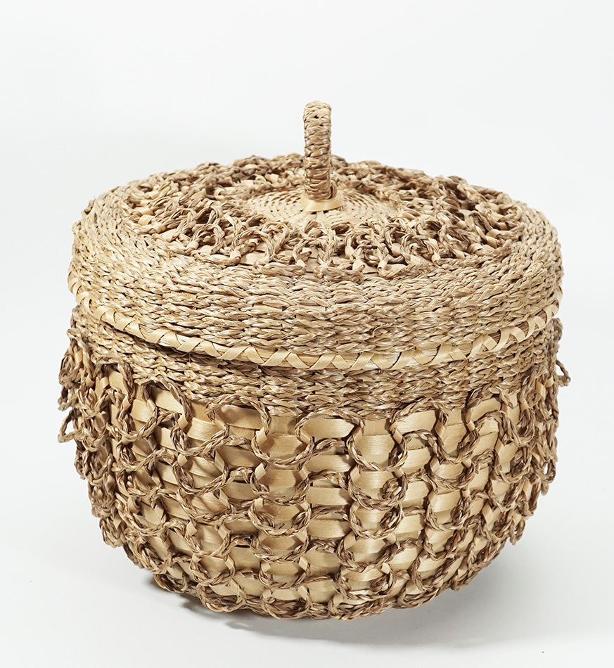 Passamaquoddy Master Basket Maker Sylvia Gabriel Loop Basket Wabanaki