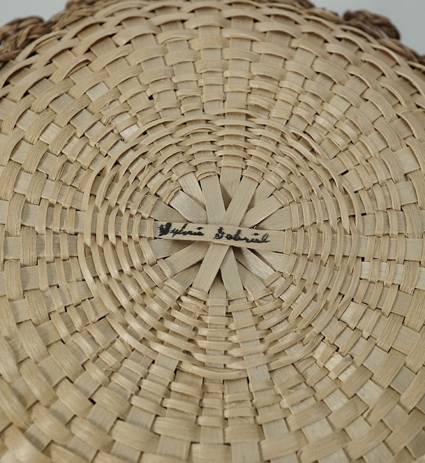 Passamaquoddy Master Basket Maker Sylvia Gabriel Loop Basket Wabanaki