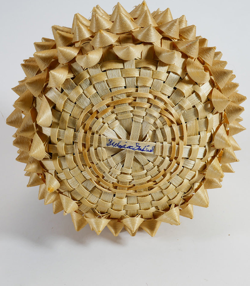 Passamaquoddy Master Basket Maker Sylvia Gabriel Point Basket 2