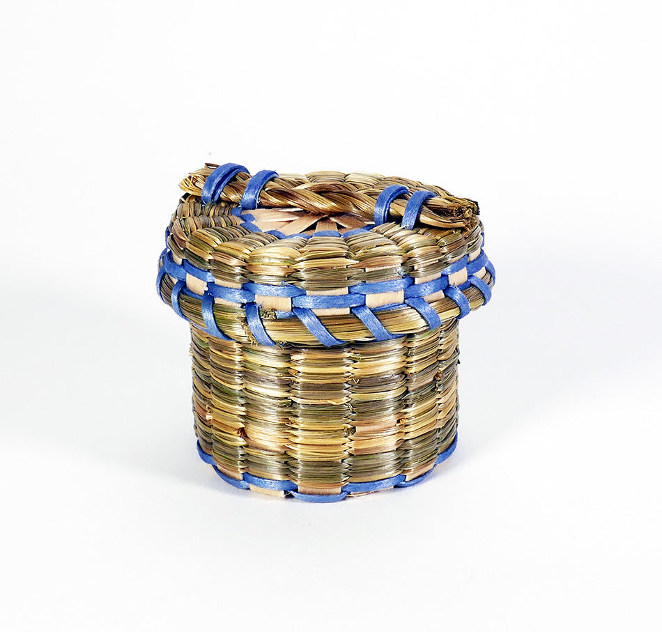 Theresa Secord Miniature Sweetgrass Basket Wabanaki