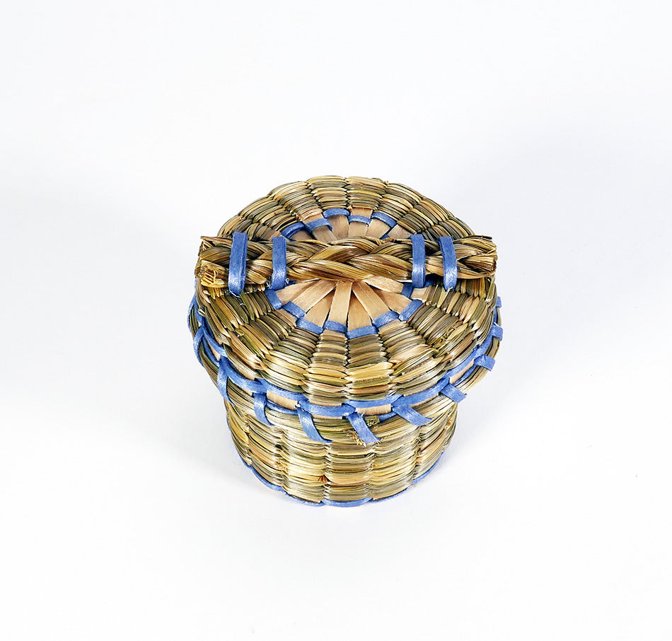 Theresa Secord Miniature Sweetgrass Basket Wabanaki