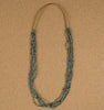 Verla Coriz Five Strand Green Turquoise Nugget Necklace Native American Jewelry