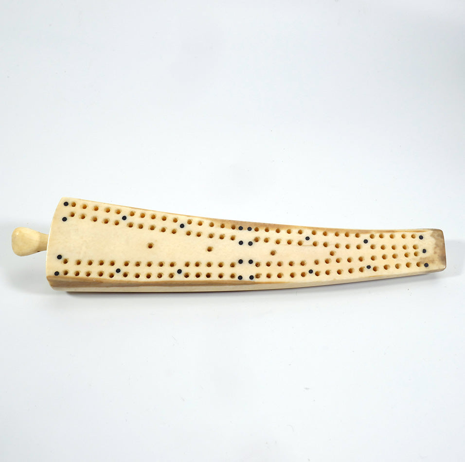 Vintage Eskimo-Inuit Ivory Cribbage Board