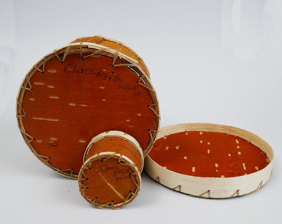Wabanaki Maliseet Artist Chance Griffith Hawk Birch Bark Basket