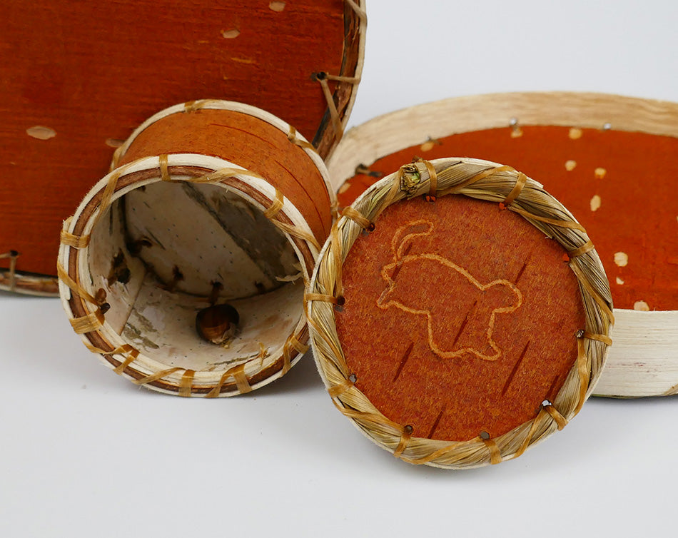 Wabanaki Maliseet Artist Chance Griffith Hawk Birch Bark Basket