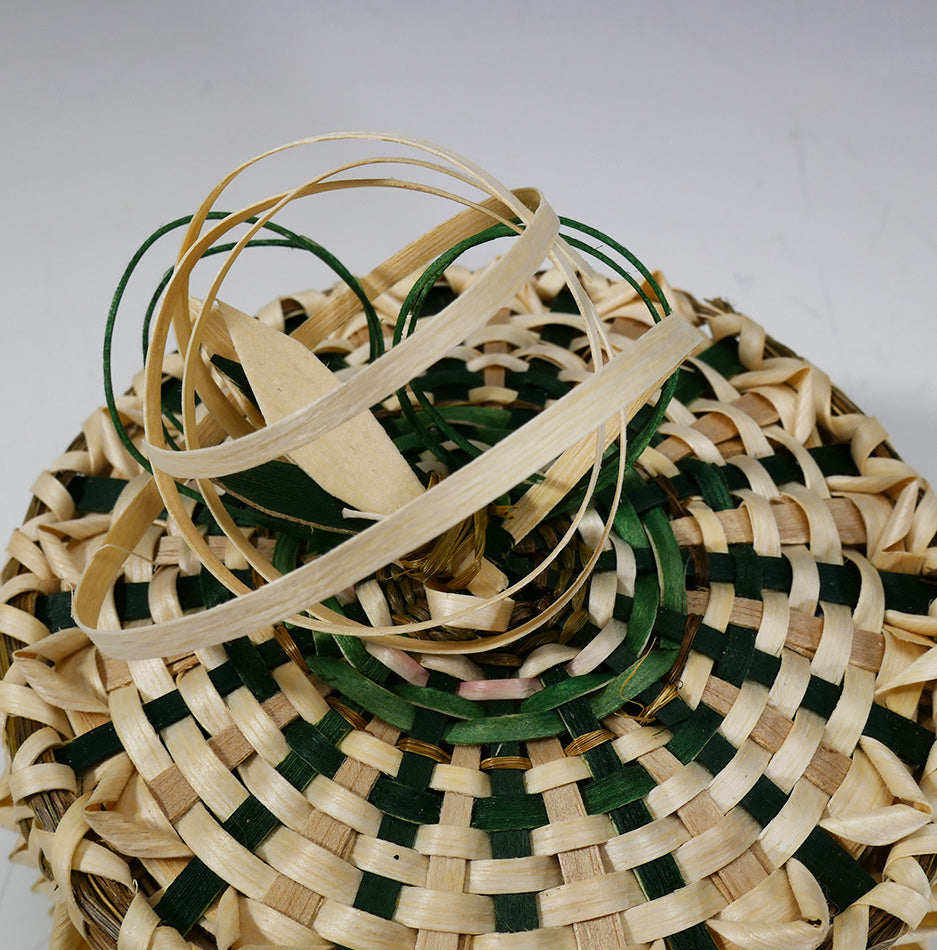 Amanda Ennis Maliseet Point Basket Green