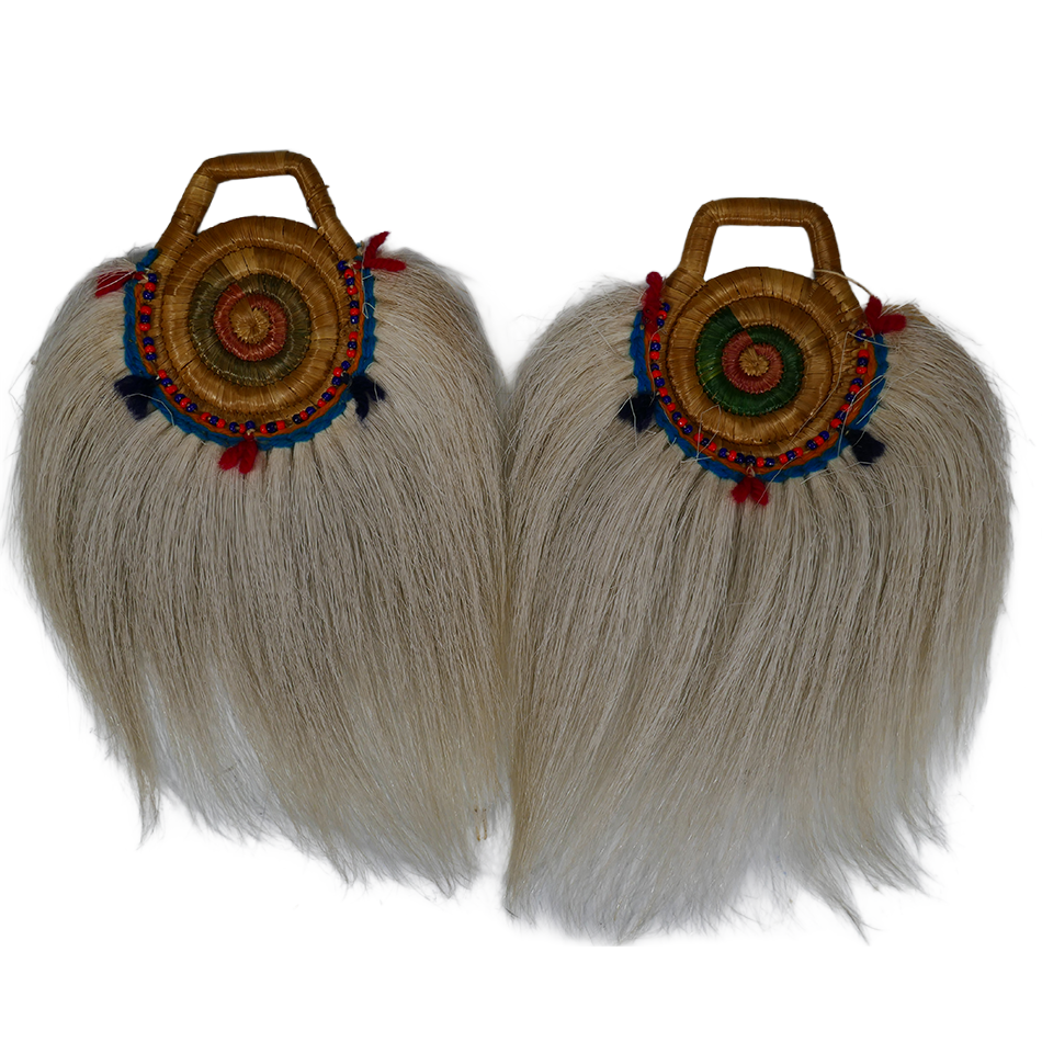 Native Alaskan Art Yup'ik Eskimo/Inuit Woven Dance Fans