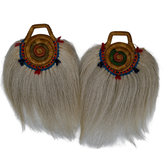 Native Alaskan Art Yup'ik Eskimo/Inuit Woven Dance Fans